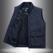 "Men's Utility Vest – Rugged Nylon Photographer & Fishing Sleeveless Jacket With Multi-Pockets (Relaxed Fit, Breathable Polyester Lining, M-5XL)"_viptrois.com