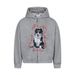 Animal Dog Print Hooded Cardigan Sweatshirt Men's Autumn And Winter Loose Stre American Style Sports Short Zipper_viptrois.com