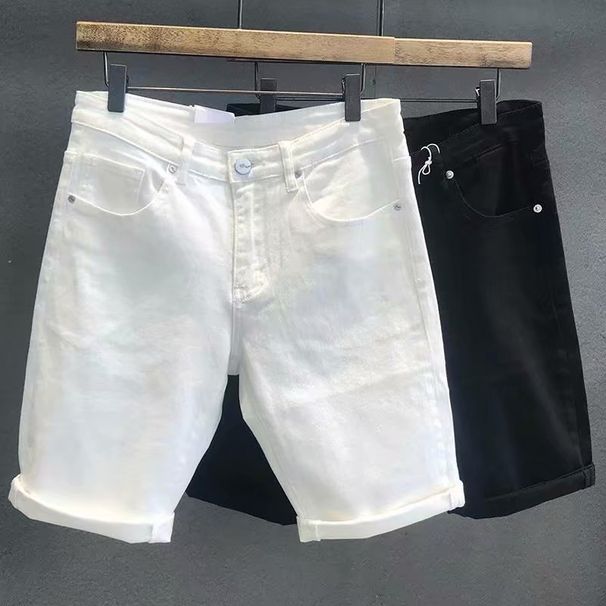 Men's Clothing Summer Thin Korean Style Trendy Slim Shorts Trendy Brand Color Shorts_viptrois.com
