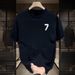 Men's Clothing Trendy Short Sleeved Ins Pure Cotton Summer New Men's Printed T Shirt Trendy Men And Women All Match Round Neck T Shirt Men_viptrois.com