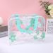 Storage Bags PVC Finishing Floral Transparent Toiletry Bag Outdoor Travel Portable Storage Toiletry Bag Waterproof Large Capacity Storage Bag_viptrois.com