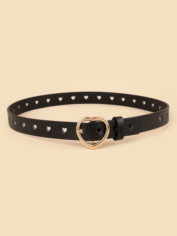 Ceinture À Boucle Ardillon En Forme De Cœur Pour Enfants, Pêche, Mode Jeunesse, Haute Qualité, PU Creux, Robe Pour Femmes, Offre Spéciale_viptrois.com