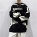 New minimalist sweater for boys in autumn and winter, featuring a niche round neck design and a base layer, paired with a knitted sweater_viptrois.com