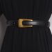 Women's belt design, fashionable and versatile suit thin belt, Korean simple black leather decorative jeans belt_viptrois.com