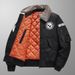 Men's Heavyweight Bomber Jacket – Detachable Stand Collar Winter Coat, Windproof Nylon Shell & Military-Inspired Pockets (Army Green/Black/Grey/Navy)_viptrois.com