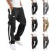 Men's Clothing Drawstring Pocket Color Patchwork Pants_viptrois.com