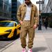 Men's Heavyweight Velvet Sweatpants And Jacket Set Warm Outdoor Workwear Two-Piece Suit For Winter_viptrois.com