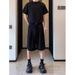 Men's Clothing Cleanfit Wide Leg Suit Shorts Men's Summer Drape High End Pants Straight Loose Five Or Six Points Breeches_viptrois.com