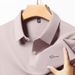 Seamless Summer Fashion Polo Shirt Daily Casual Middle-aged Men's Top Short Sleeve T-shirt Men_viptrois.com