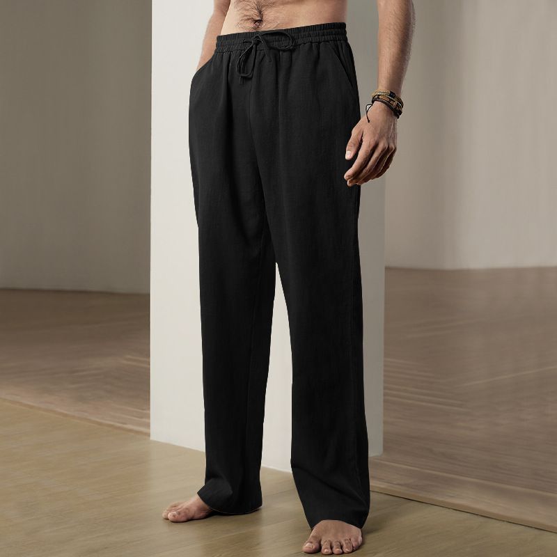 Men's Clothing E Men's Simple Fashion Solid Color Casual Straight Pants For Men_viptrois.com