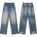 Men's Clothing Men's Versatile Whiskered Casual Jeans Stone Wash Straight Leg Blue Vibe Clothing For Autumn For Formal & Casual_viptrois.com
