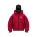 Men's Clothing American Style Double Hooded Loose Ninja Punk Style Gothic Cardigan Zipper Hooded Sweatshirt_viptrois.com