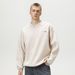 Embroidered Suede-Finish Crewneck Sweatshirt – Structured Panel Design Retro Pullover (S-XXXL, 96% Polyester/4% Spandex, 380GSM)_viptrois.com