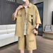 Five-Sleeve Shirt Casual Sports For Men Summer New Short Sleeve Shorts Outfit Complete Set_viptrois.com