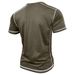 Men's Clothing Men's Short Sleeve Henry Shirt Men's Round Neck T Shirt 3 Button Top Men_viptrois.com