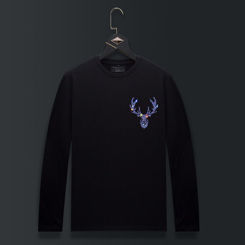 Men's Clothing Handsome High End Men's Clothing Tops Bottoming Shirts Men's T Shirts Long Sleeved Trendy Brands_viptrois.com