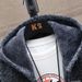 Men's Fleece-Lined Hooded Sweater - Winter Casual Pullover With Color Block Design, Thick & Warm, Loose Fit, Comfortable Zipper Jacket_viptrois.com