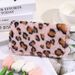 Coin & Key Purses Leopard Print Plush Wallet Personality Simple Furry Bag Portable Storage Clutch Card Holder_viptrois.com