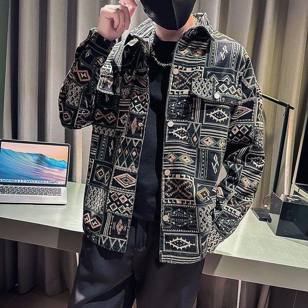 2023 Autumn New Trendy Brand Pi Shuai Explosive Street Denim Jacket, Men's Super Beautiful Slim Fit Ethnic Style Jacket_viptrois.com