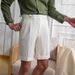 Men's Clothing Summer Naples Gurga Shorts Men's Business Straight Pants Gentleman Five Point Suit Pants_viptrois.com