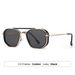 Men's Sunglasses Retro Punk Sunglasses High End Men's And Women's Fashion Sunscreen Gradient Green Metal Double Beam_viptrois.com