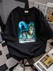 Wolf Moon Silhouette T-shirt Top For Everyday Wear Summer Comfortable Breathable Versatile Homme Soft Unisex Stylish Stretched Graphic Streetwear_viptrois.com