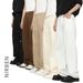 Nirben Jeans Versatile Casual Pants Semi Elastic Waist Merard Loose Straight Leg Trousers for Men And Women_viptrois.com