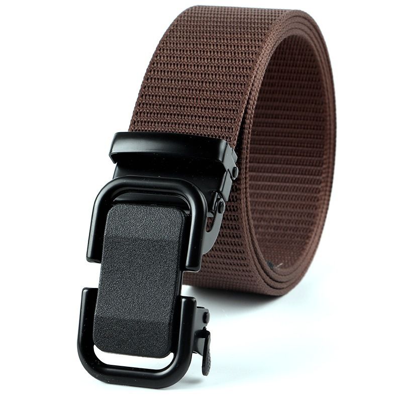 New nylon canvas belt casual versatile men's belt thickened lengthened military training student versatile pants belt_viptrois.com