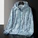 Men's Clothing Camouflage Sun Protection Clothing Loose Large Size Hooded Thin Jacket Anti Ultraviolet Fishing Waterproof Sun Protection Clothing_viptrois.com