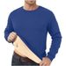 We Offer Autumn And Winter Sweatshirts For Men, With Fleece Round-Neck Solid Color Loose Thermal Underwear And Thick Men_viptrois.com