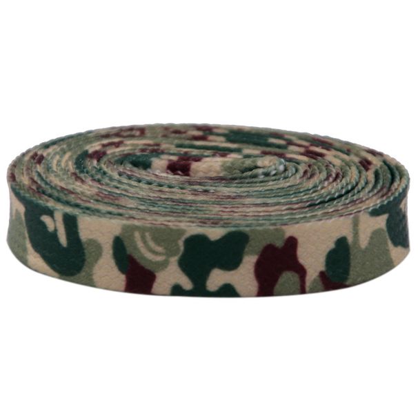 Double Polyester Color Camouflage 8mm Flat Shoelaces Personalized Fashion Wear Shoelaces_viptrois.com