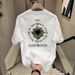 Men's Clothing Short Sleeved Ins Pure Cotton Summer New Men's Printed T Shirt Trendy Men And Women All Match Round Neck T Shirt Men_viptrois.com