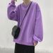 Pure Pure Casual Fleece Sweatshirt Men, Loose Fit, Autumn Season, Hong Kong Style, Couple Outfit, Korean Trend, Oversized Round_viptrois.com