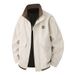 Men's Jacket With Cotton, Thickened Warm And Comfortable Stand-up Collar Color Matching Jacket_viptrois.com