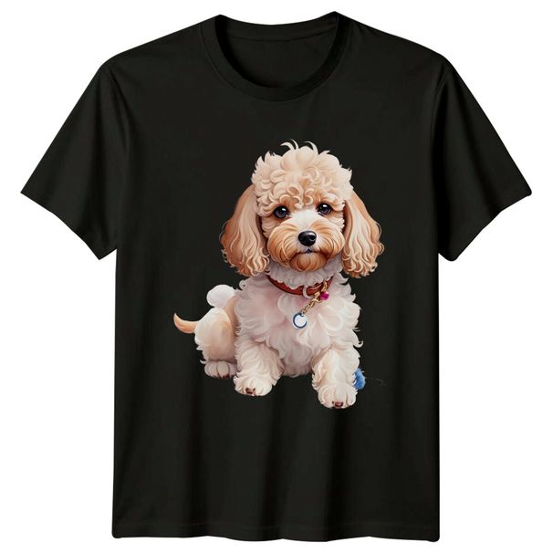 Toy Poodle Dog Art T-Shirt Mens Womens Tees Top, Cute Puppy Design_viptrois.com