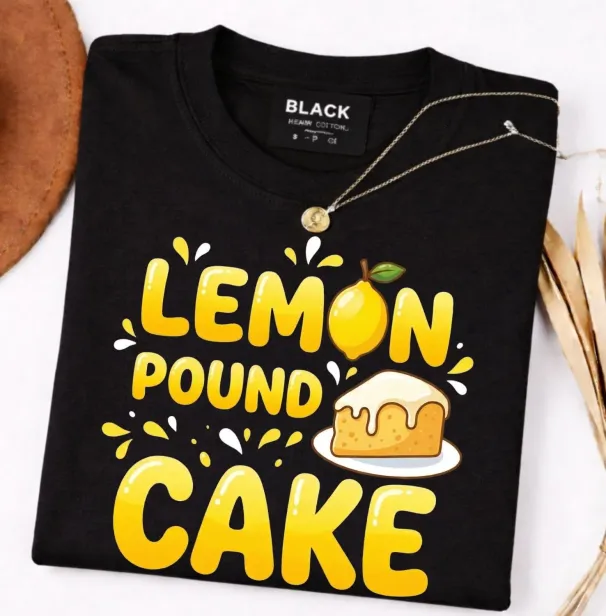 Lemon Pound Cake Cute Bakery Shop Graphic T-Shirt Funny Dessert Lover Gift Idea Shirt Tre_viptrois.com