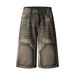 Men's Clothing Street Stitching Design Jeans Loose Trousers_viptrois.com