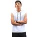 Men's Sleeveless T-Shirt Summer Style Trendy Hooded Vest Short-Sleeved Unisex Hoodie for Outdoor & Sport Wear_viptrois.com