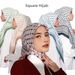 Unisex Muslim headscarf chiffon printed checkered square_viptrois.com