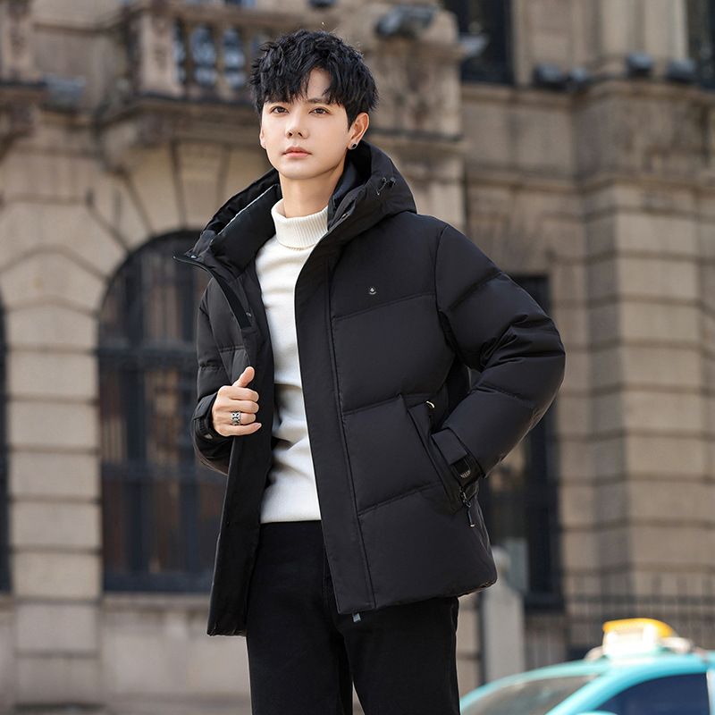 Men's Clothing New Goose Down Jacket Men's Thick Short Goose Winter Extreme Cold Northeast Cold Protection Warm Jacket New Bread Coat_viptrois.com