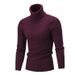 Men's Clothing Autumn And Winter Pullover Turtleneck Sweater Men's Twisted Long Sleeved Men's Knitted Sweater Solid Color Style_viptrois.com