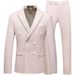 Men's Clothing Suit Mainly Promotes Men's Suit Two Piece Double Breasted Solid Color Hollow Foreign Trade Cross Border Business Professional Formal_viptrois.com
