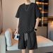 Men's Clothing Plaid Full Print Short Sleeved Shorts A Complete Set Of Men's Clothing Handsome Casual Sports Suit Two Piece Set_viptrois.com