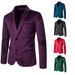CT 23 Spring New Men's V-neck Two-button Blazer Casual Slim Fit Solid Color Suit_viptrois.com