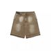 Men's Clothing Retro Washed Denim Shorts Zipper Ribbon Decoration Raw Edge Shorts Men's Casual Shorts_viptrois.com