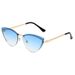 Men's Sunglasses New Frameless Metal Cat Eye Sunglasses Small Frame Personality Trend Triangle Sunglasses Women's Fashion Glasses_viptrois.com