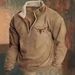 Pure Cross-Border European American Half-Zip Spring And Autumn Style Foreign Trade 3D Digital Printing Long Sleeve Stand_viptrois.com