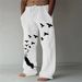 Men's Clothing New Printed Bird Drawstring Casual Pocket Hip Hop Men's Trousers_viptrois.com