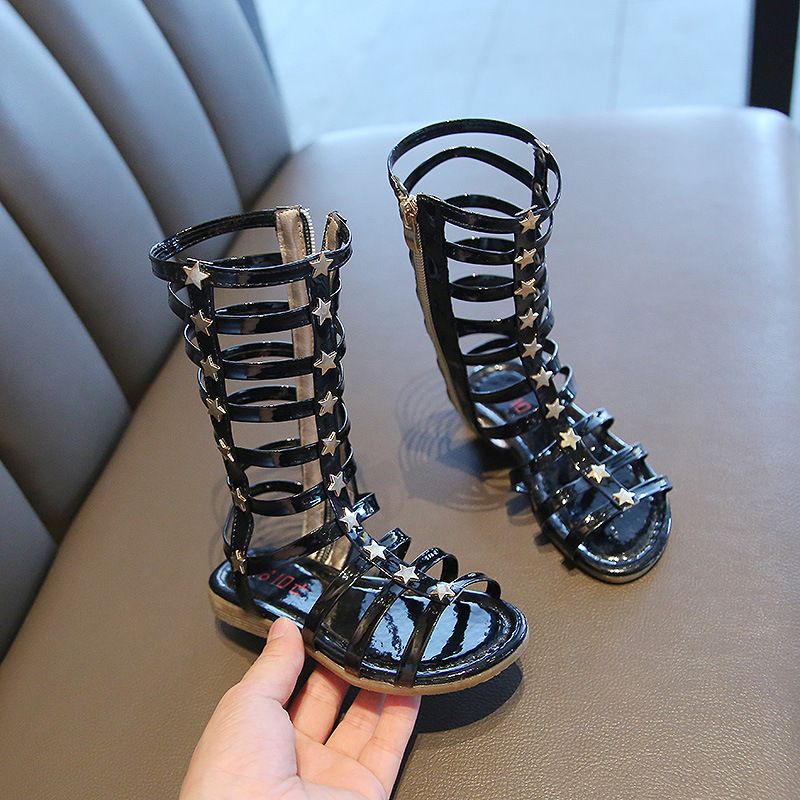 Girls' Gladiator Sandals - High Top Roman Studded Sandals | Summer Fashion Footwear_viptrois.com