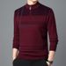 Loom Autumn Winter New Men's Half-Zip Knitted Sweater Fleece Lined Thickened Pullover Base Shirt European American Style Men_viptrois.com